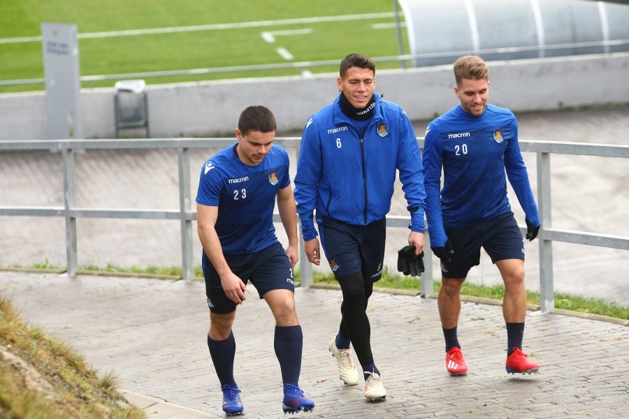 La Real Sociedad ha completado esta sábado la última sesión preparatoria antes de recibir al Huesca este domingo en Anoeta. 