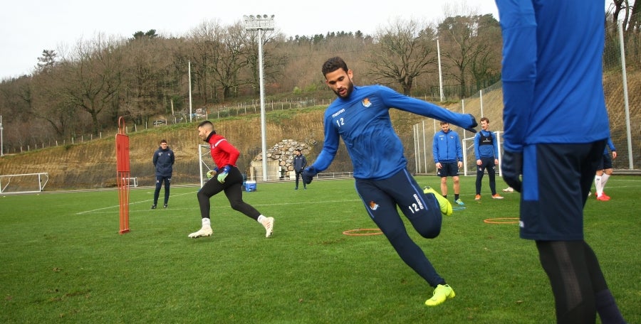 La Real Sociedad ha completado esta sábado la última sesión preparatoria antes de recibir al Huesca este domingo en Anoeta. 