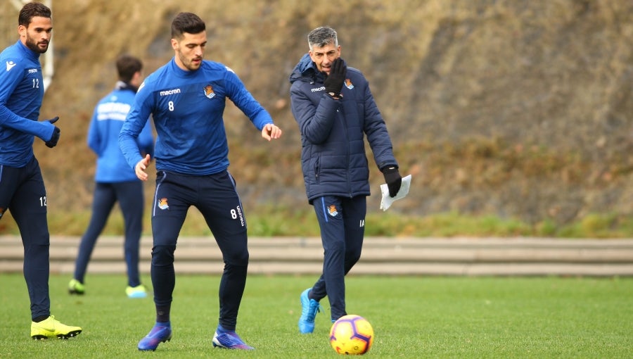 La Real Sociedad ha completado esta sábado la última sesión preparatoria antes de recibir al Huesca este domingo en Anoeta. 