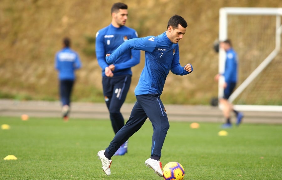 La Real Sociedad ha completado esta sábado la última sesión preparatoria antes de recibir al Huesca este domingo en Anoeta. 