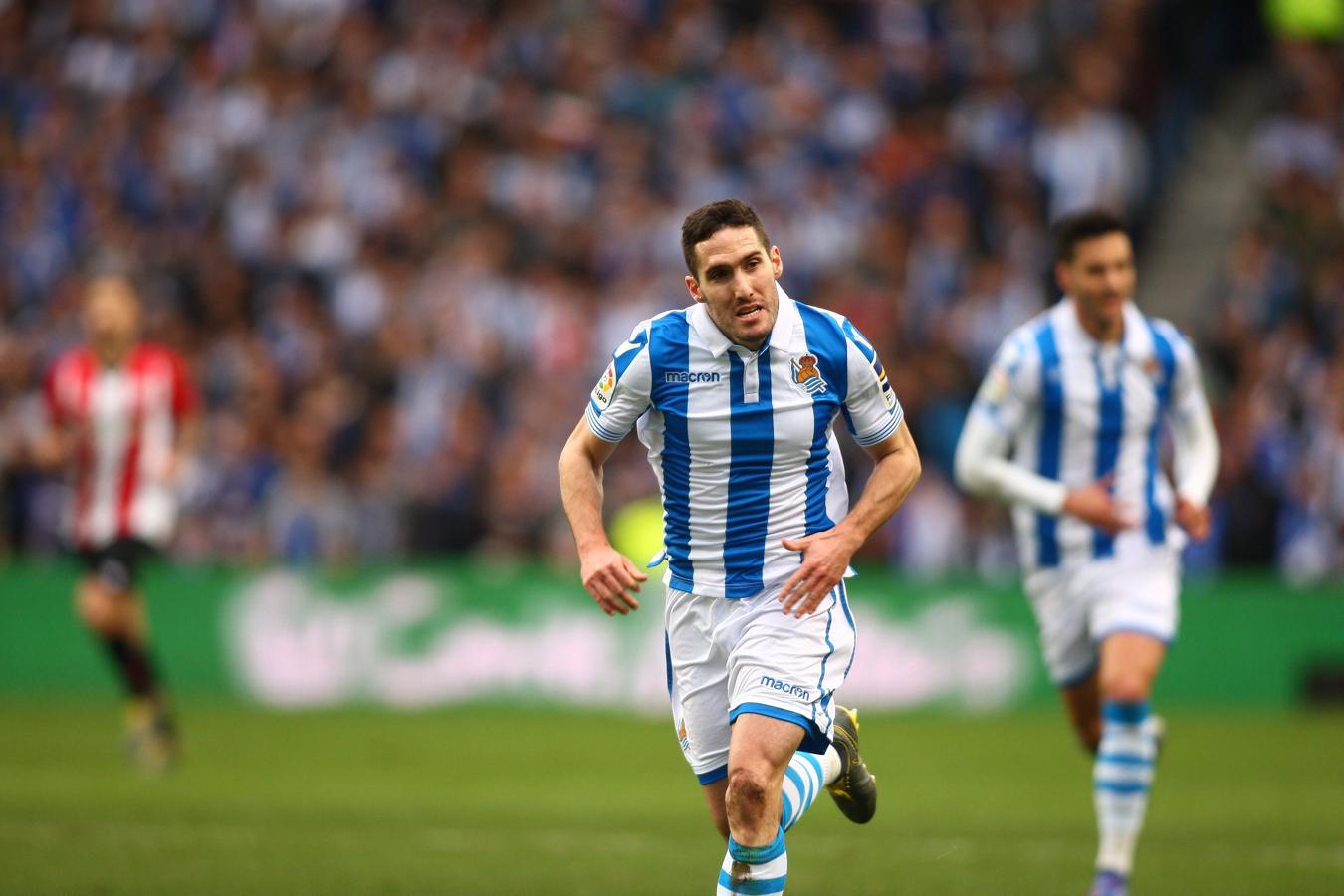 Las mejores imágenes del derbi entre la Real Sociedad y el Athletic en Anoeta. 