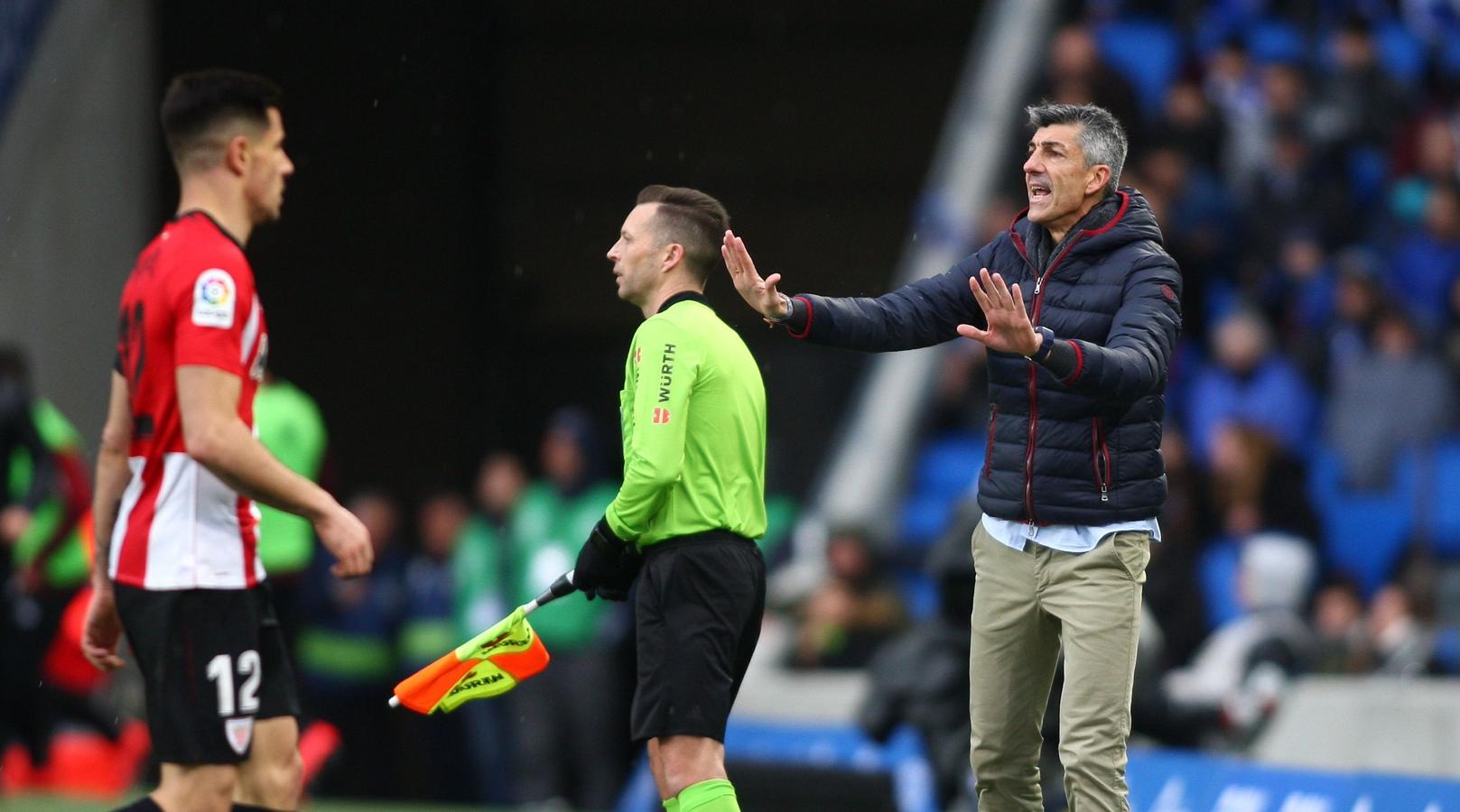 Las mejores imágenes del derbi entre la Real Sociedad y el Athletic en Anoeta. 