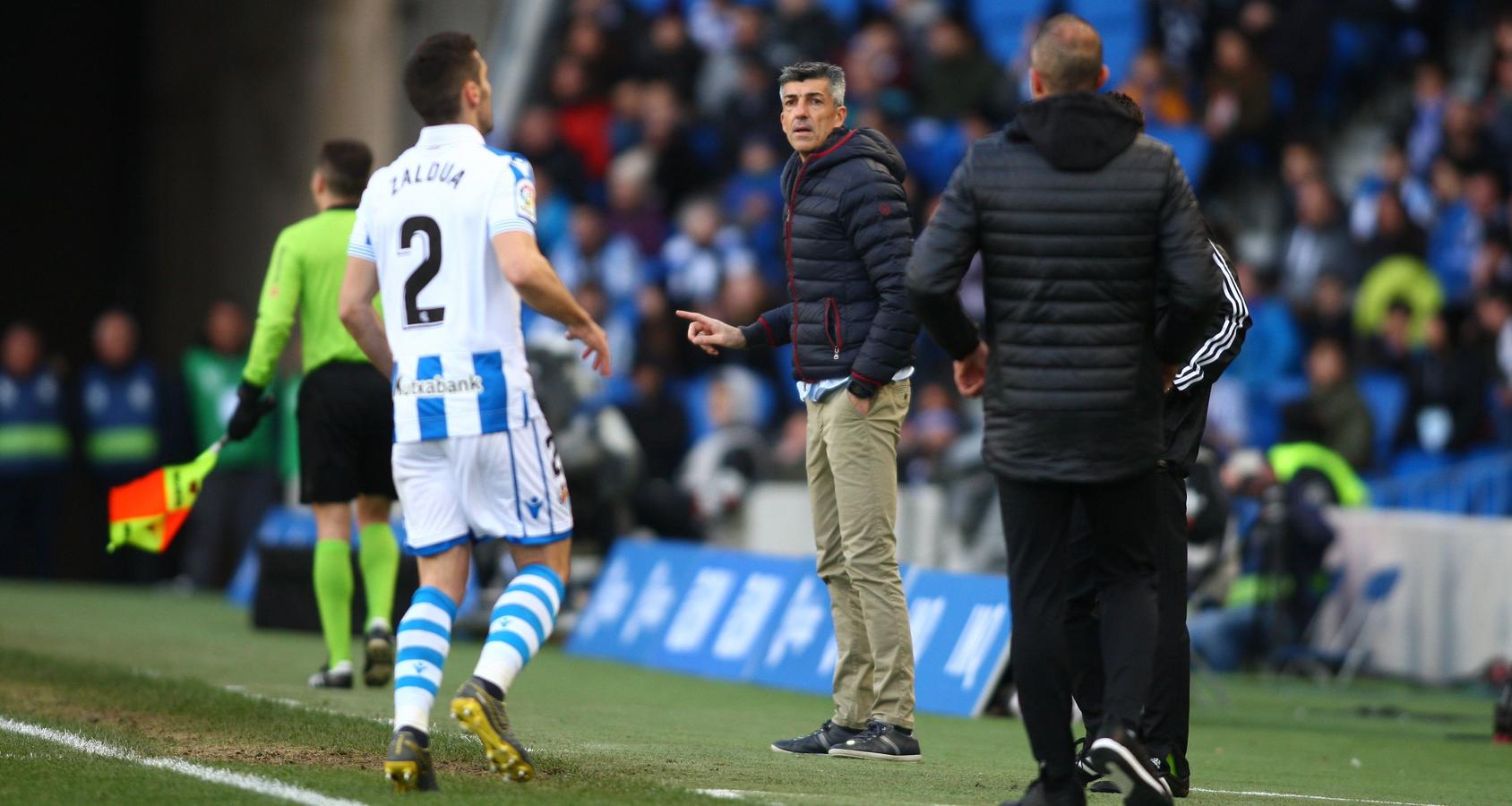 Las mejores imágenes del derbi entre la Real Sociedad y el Athletic en Anoeta. 