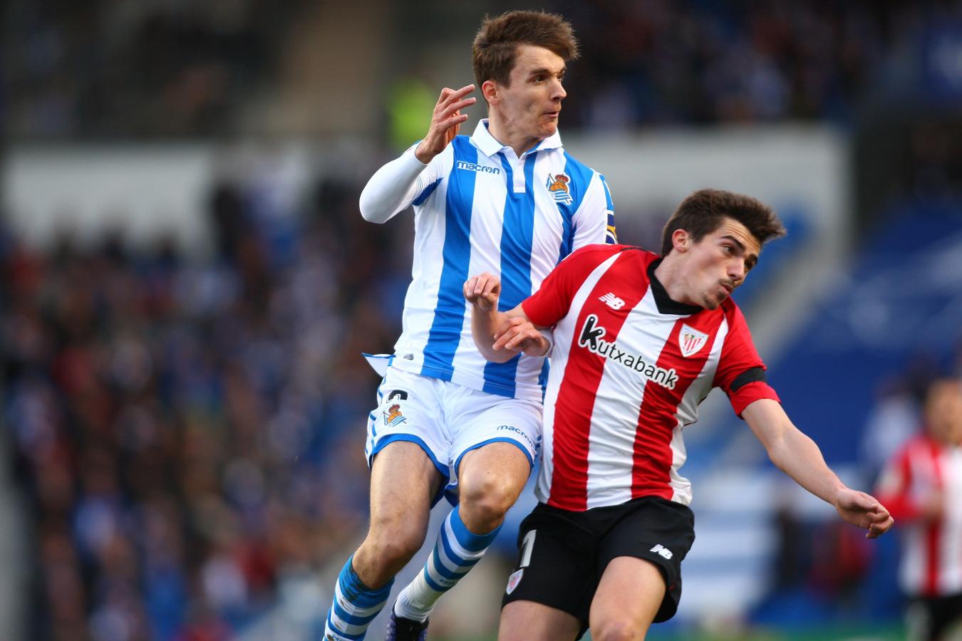 Las mejores imágenes del derbi entre la Real Sociedad y el Athletic en Anoeta. 