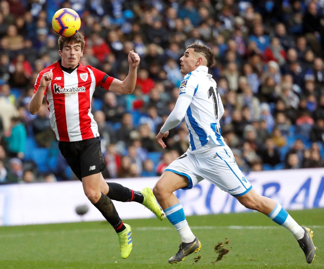 Las mejores imágenes del derbi entre la Real Sociedad y el Athletic en Anoeta. 