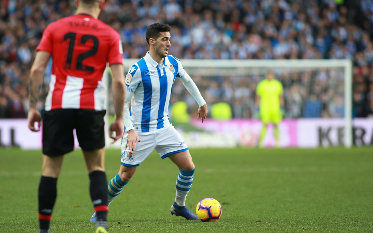 Las mejores imágenes del derbi entre la Real Sociedad y el Athletic en Anoeta. 