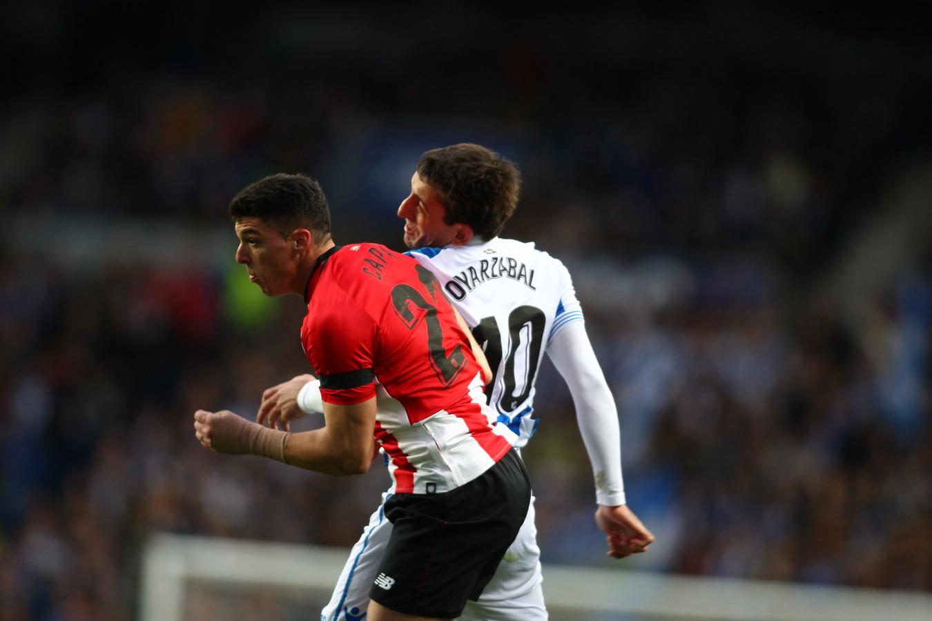 Las mejores imágenes del derbi entre la Real Sociedad y el Athletic en Anoeta. 