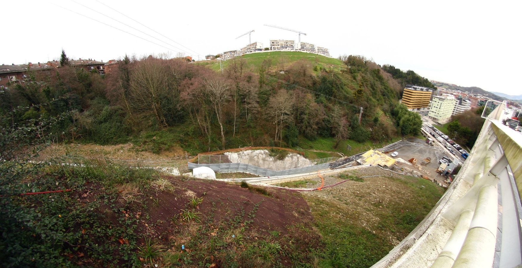 Fotos: Obras de construccion del ascensor de Morlans