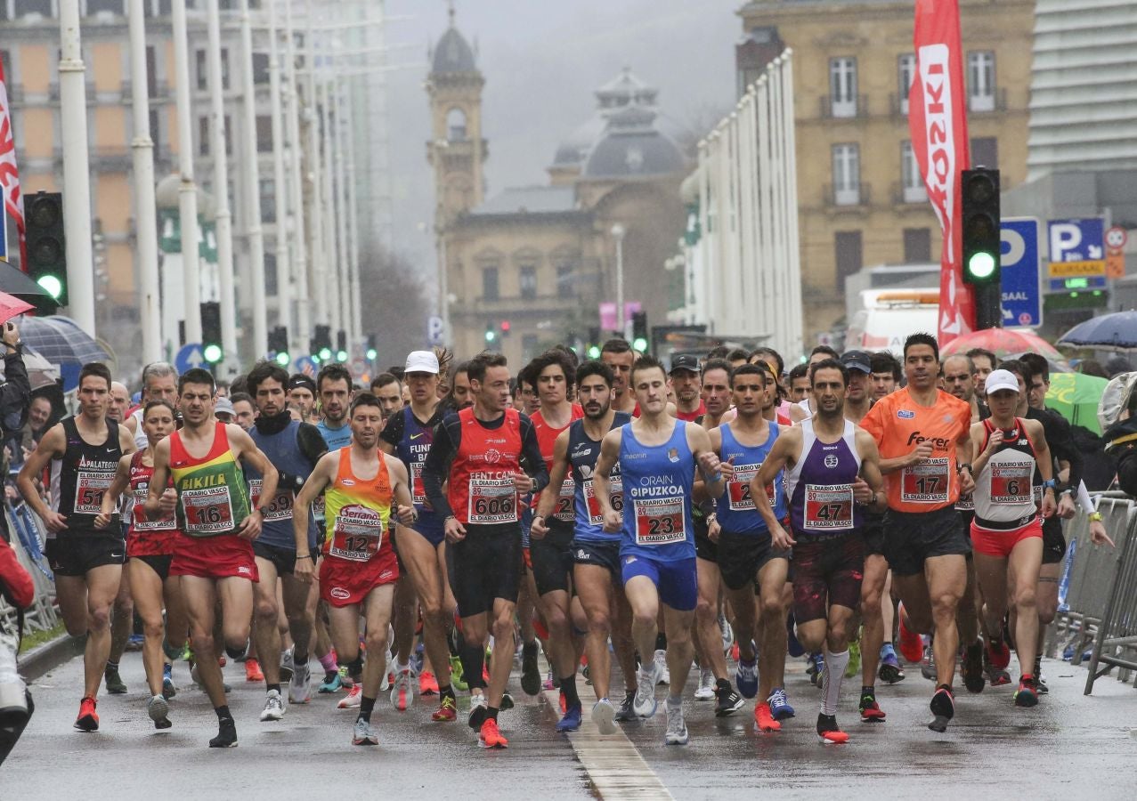Lluvia, frío y triunfos muy reñidos en los 10 kilómetros de la Gimnástica de Ulía 