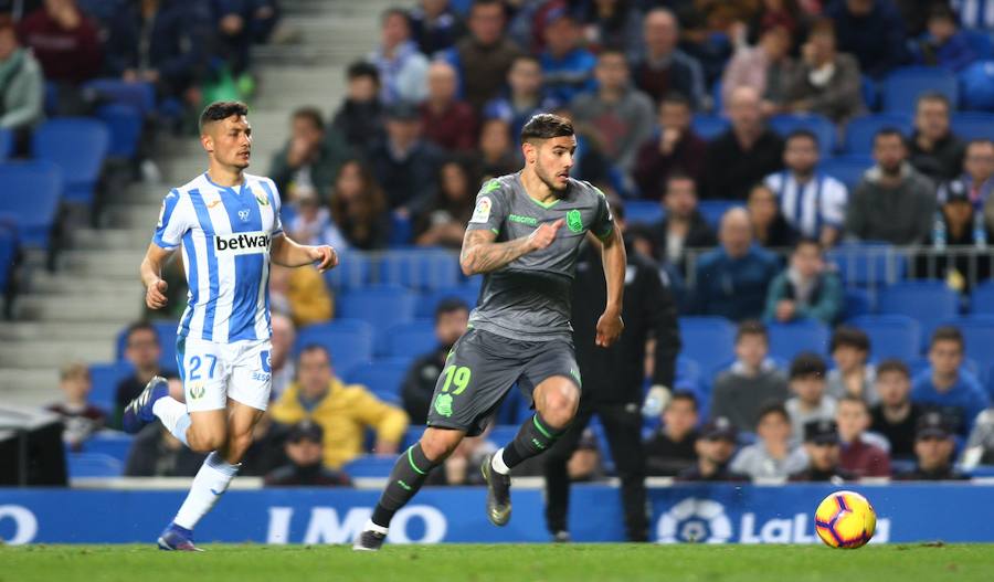 Las fotos más espectáculares del encuentro disputado en Anoeta entre Real Sociedad (esta vez con la segunda equipación) y el Leganés.