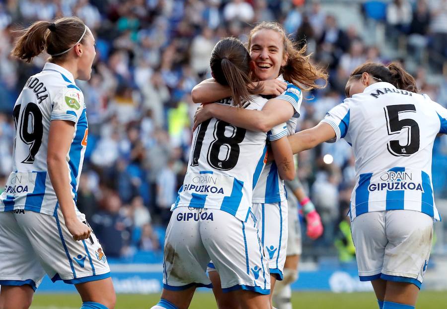 Las mejores imágenes de la victoria de la Real Sociedad ante el Sevilla y que le sirve para entrar en la final de la Copa de la Reina por primera vez en su historia 