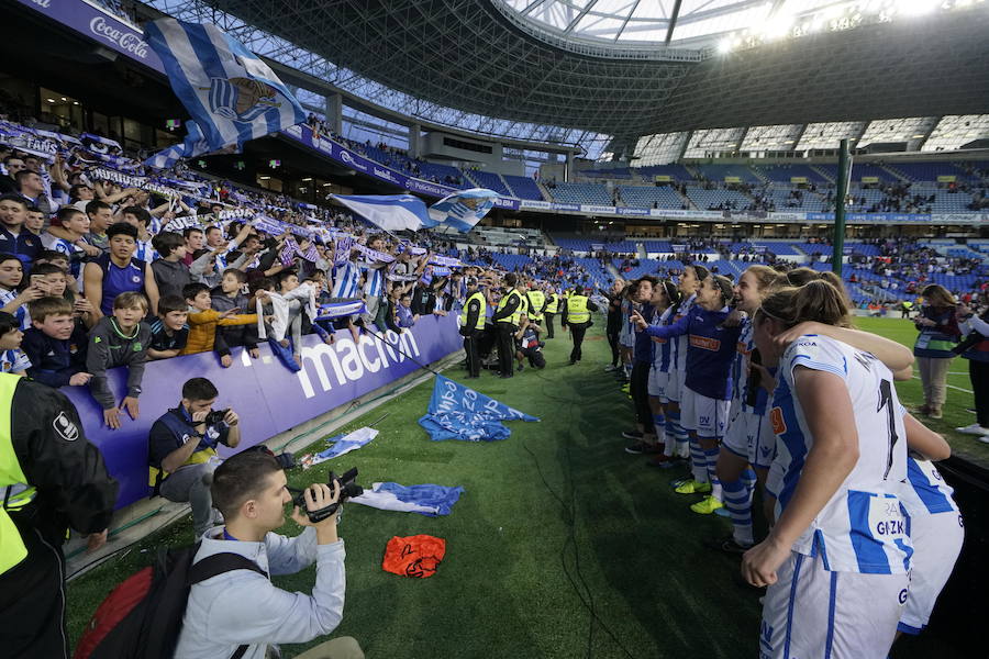 Las mejores imágenes de la victoria de la Real Sociedad ante el Sevilla y que le sirve para entrar en la final de la Copa de la Reina por primera vez en su historia 