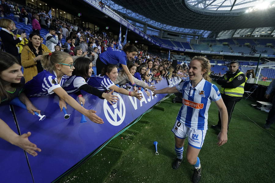 Las mejores imágenes de la victoria de la Real Sociedad ante el Sevilla y que le sirve para entrar en la final de la Copa de la Reina por primera vez en su historia 