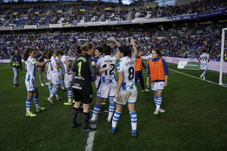 Las mejores imágenes de la victoria de la Real Sociedad ante el Sevilla y que le sirve para entrar en la final de la Copa de la Reina por primera vez en su historia 