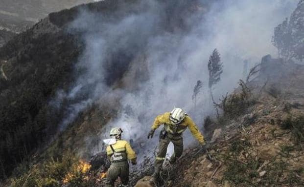 El Gobierno Vasco activa de nuevo este martes y miércoles el aviso amarillo por riesgo «alto» de incendios forestales
