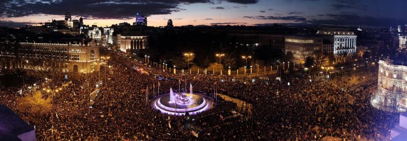 Una marea morada recorre todo el país para reivindicar la igualdad de género