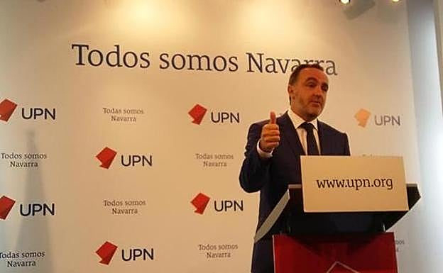 El presidente de UPN, Javier Esparza. 
