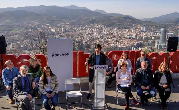 Presentación cabezas de lista de Podemos en País Vasco. 