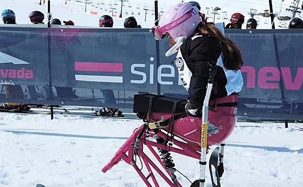Una de las competidoras, en la prueba organizada en Sierra Nevada