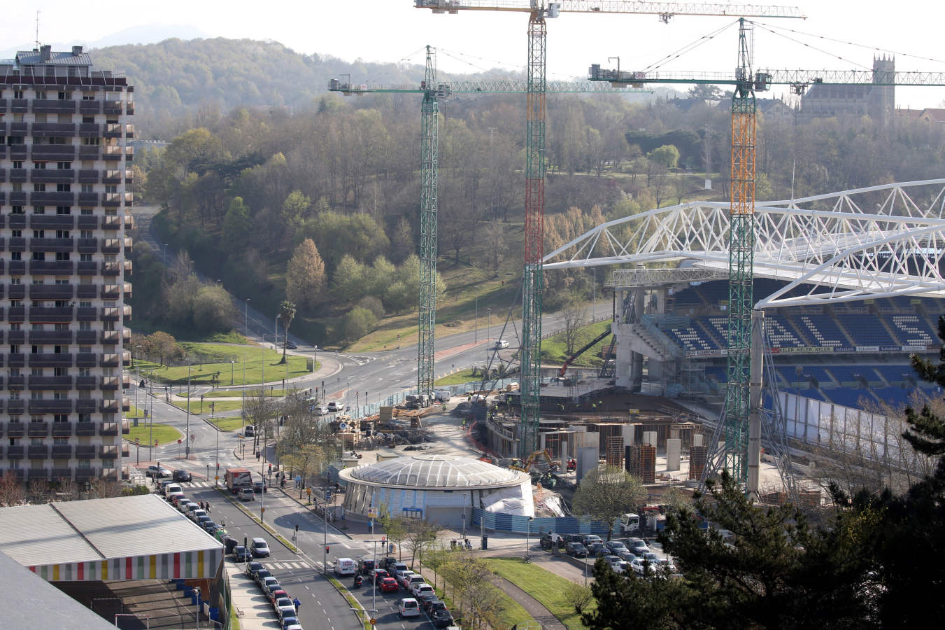 Las obras del nuevo campo de la Real Sociedad avanzan a buen ritmo.