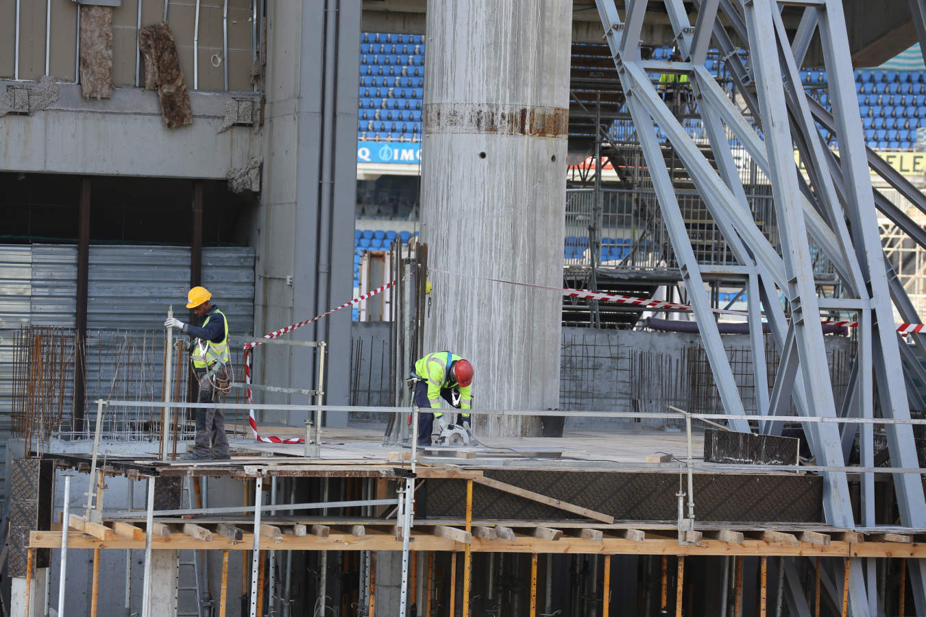 Las obras del nuevo campo de la Real Sociedad avanzan a buen ritmo.