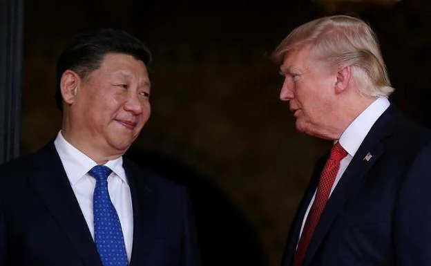 El presidente de los Estados Unidos, Donald Trump, junto al presidente chino Xi Jinping. 