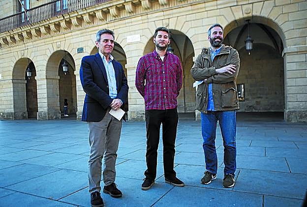 Presupuesto 2019. Iridoy, Soto y Melida en su comparecencia de ayer.