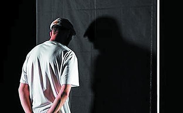 Uno de los momentos de la performance.