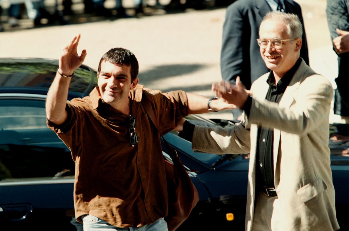 Antonio Banderas junto a Galán en 1998