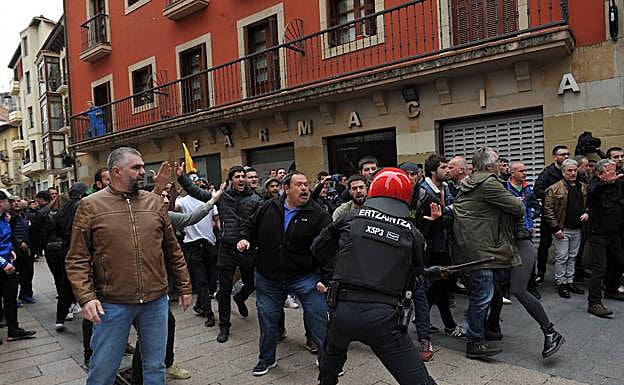 Un momento de los altercados.