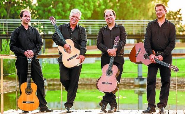 No faltarán los fados esta tarde en el concierto del 'Quarteto de Guitarras Concordis' portugués. 