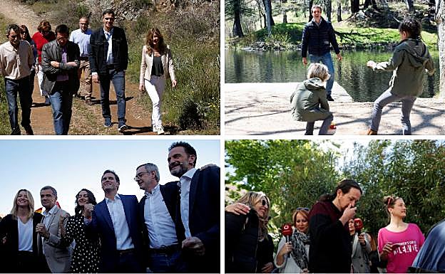 Los líderes de los principales partidos dedican la jornada a descansar en familia.