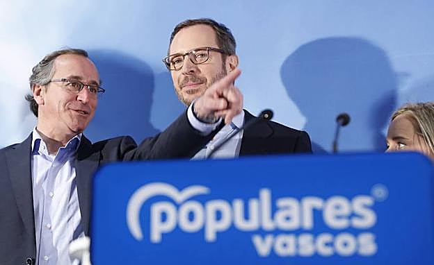 Maroto cierra ayer la campaña de los populares vascos en Bilbao.