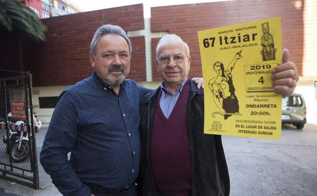 José Agustín Arrieta y Jokin Mitxelena animan a participar en la marcha.
