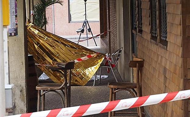 Zona donde se halló el cadáver de la víctima. 