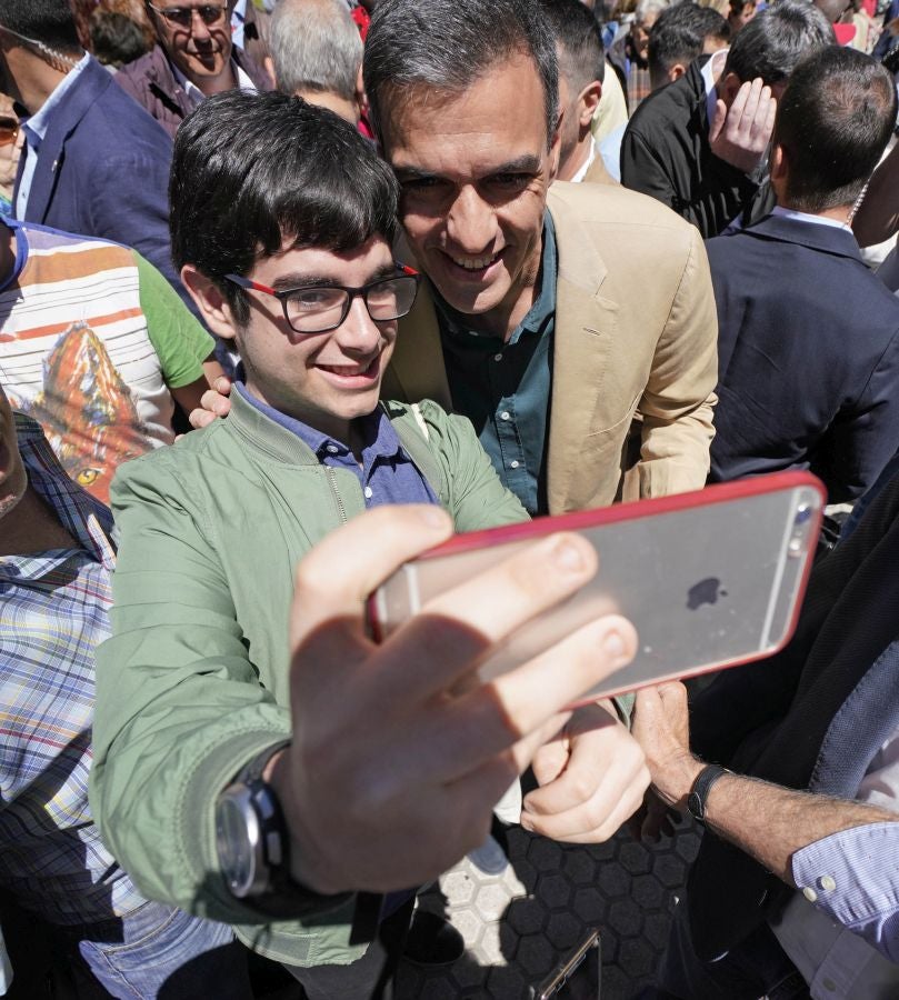 Sánchez ha participado en un acto electoral en San Sebastián junto con los candidatos a diputado general de Gipuzkoa, Denis Itxaso, y a la Alcaldía de la capital guipuzcoana, Ernesto Gasco,