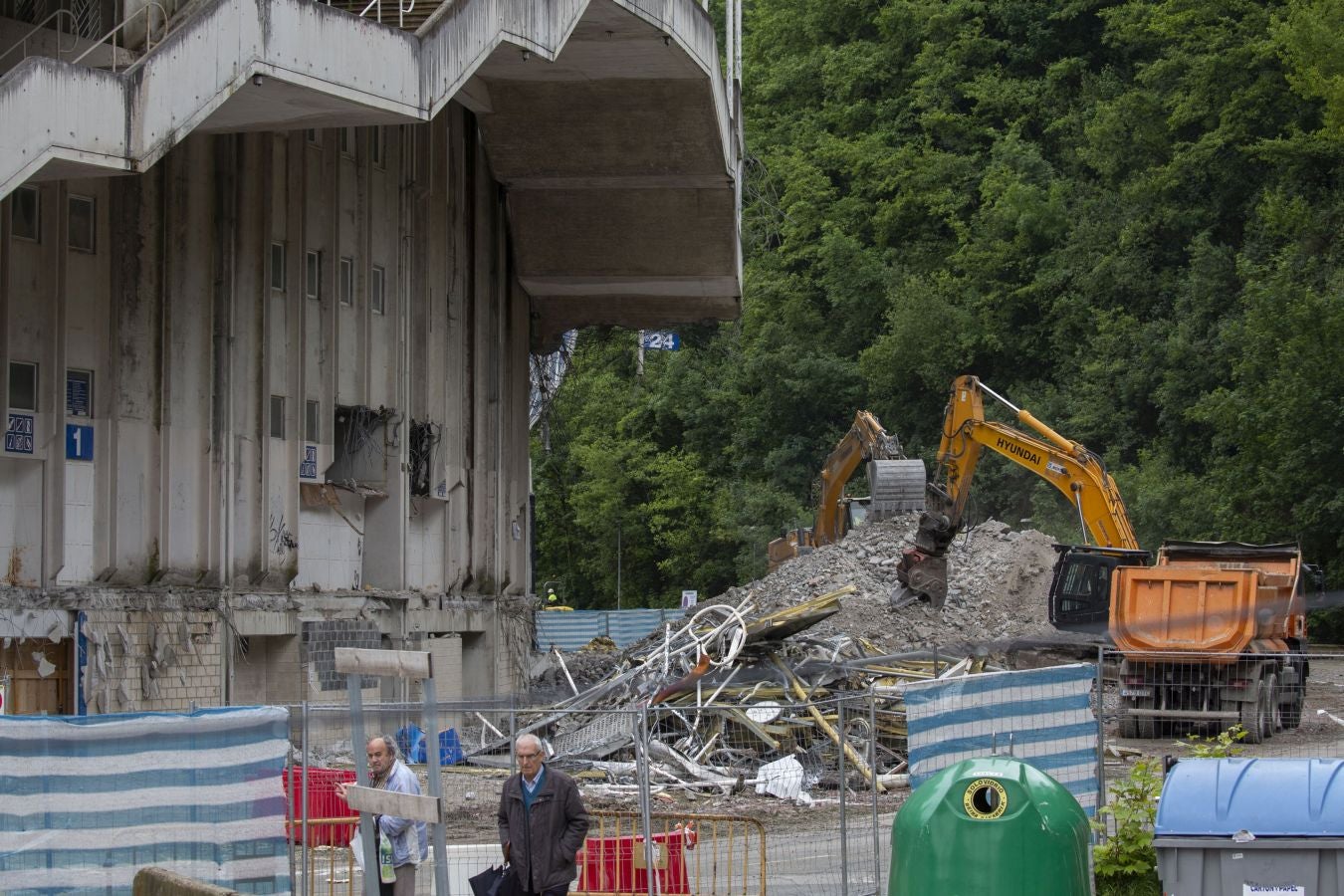 Fotos: Sin fútbol, las obras de Anoeta aceleran