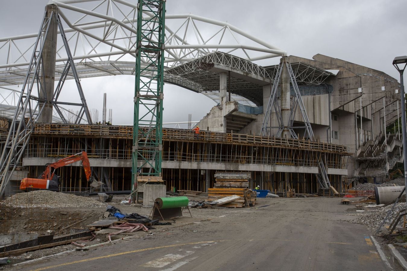 Fotos: Sin fútbol, las obras de Anoeta aceleran