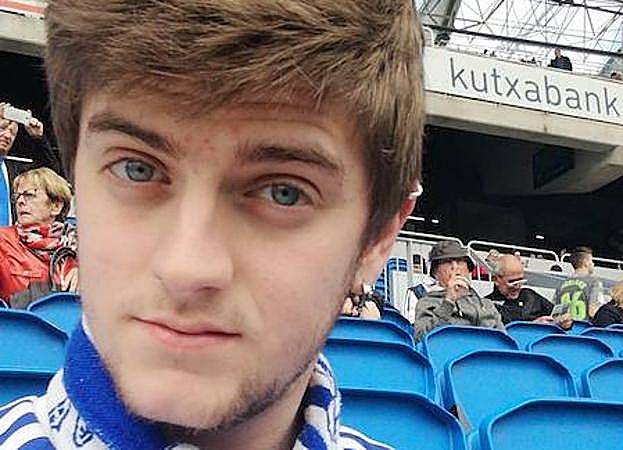 Yosu García, en un partido de la Real Sociedad en Anoeta. 