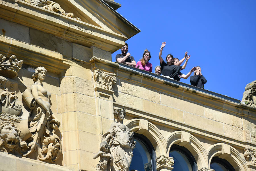 Fotos: Simulacro de incendio en el Teatro Victoria Eugenia