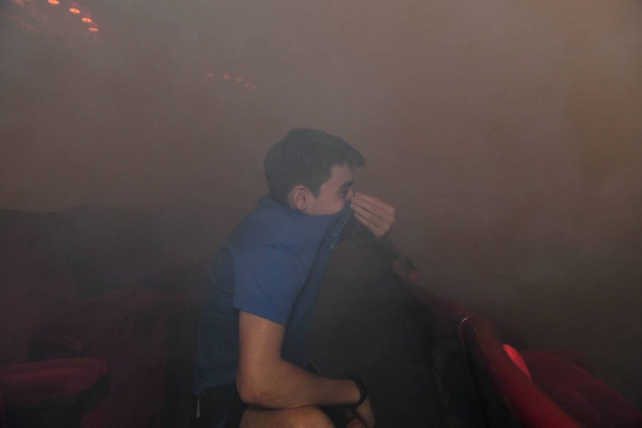 Fotos: Simulacro de incendio en el Teatro Victoria Eugenia