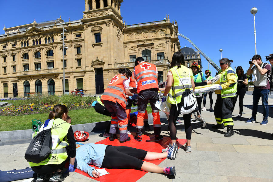 Fotos: Simulacro de incendio en el Teatro Victoria Eugenia