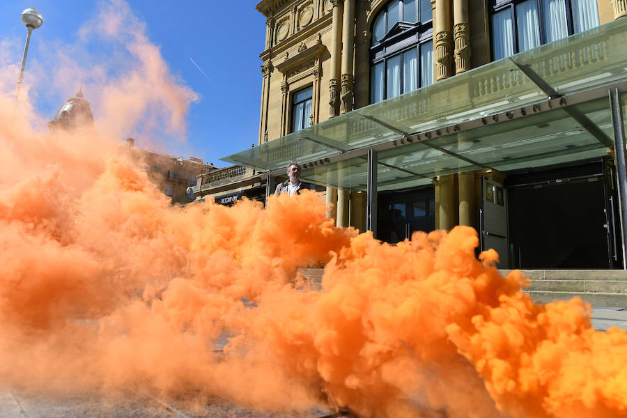 Fotos: Simulacro de incendio en el Teatro Victoria Eugenia
