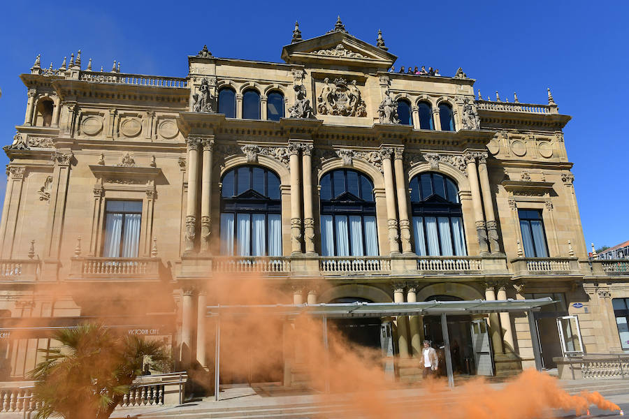 Fotos: Simulacro de incendio en el Teatro Victoria Eugenia