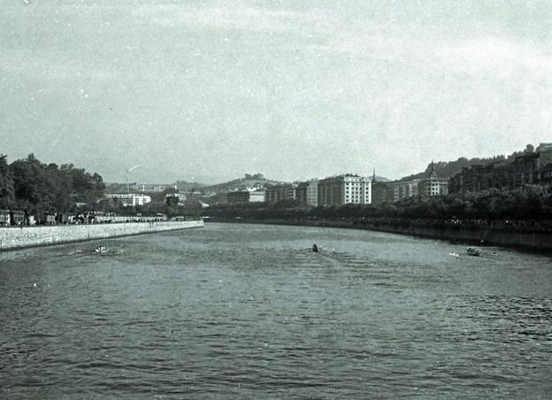 El río Urumea, sin cuarto puente. 