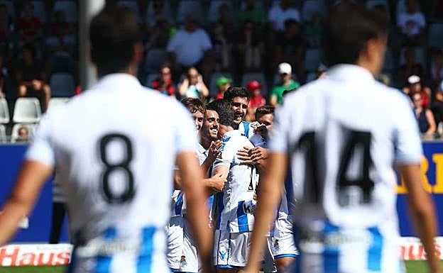 Amistoso en Zubieta durante la pretemporada de 2018. 