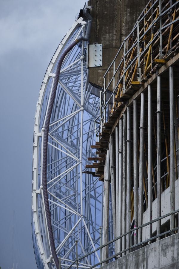El lugar donde se ubicará la Grada Familiar, enfrente de la de Aitor Zabaleta, se espera que esté listo para el inicio de la próxima temporada