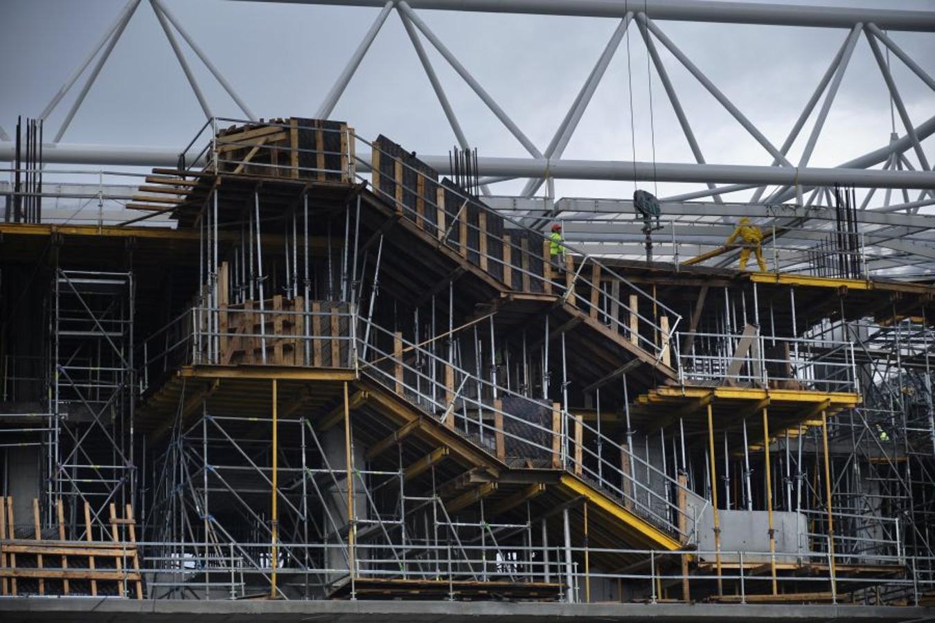 El lugar donde se ubicará la Grada Familiar, enfrente de la de Aitor Zabaleta, se espera que esté listo para el inicio de la próxima temporada