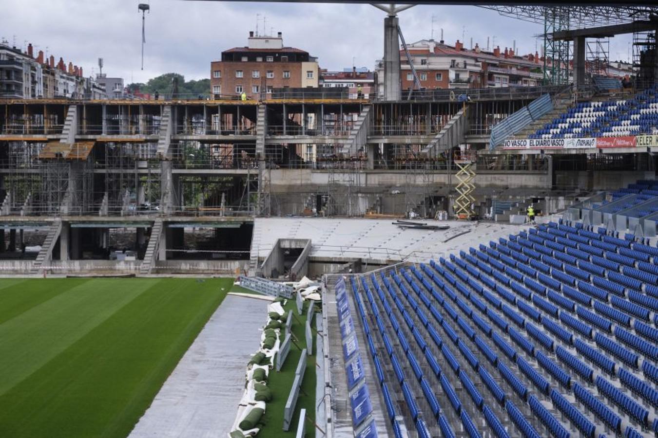 El lugar donde se ubicará la Grada Familiar, enfrente de la de Aitor Zabaleta, se espera que esté listo para el inicio de la próxima temporada