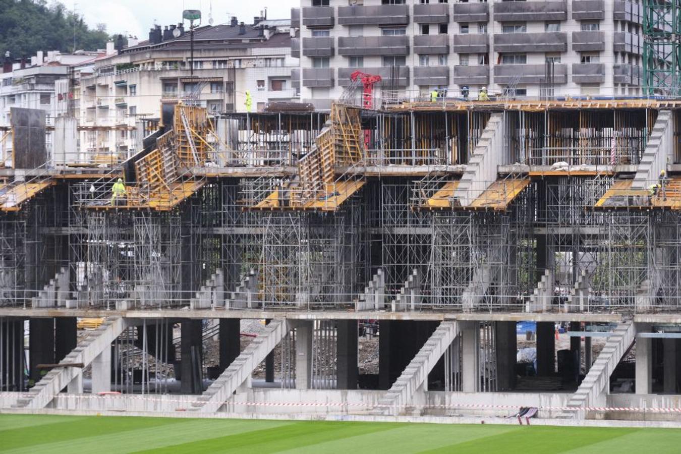 El lugar donde se ubicará la Grada Familiar, enfrente de la de Aitor Zabaleta, se espera que esté listo para el inicio de la próxima temporada